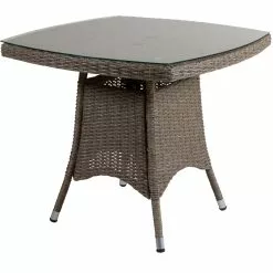 Brafab Ashfield Table 80x80 H69, Beige/Glas