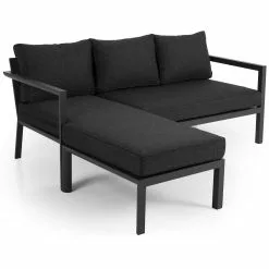 Brafab Delia Divan Set With Pad, Anthracite