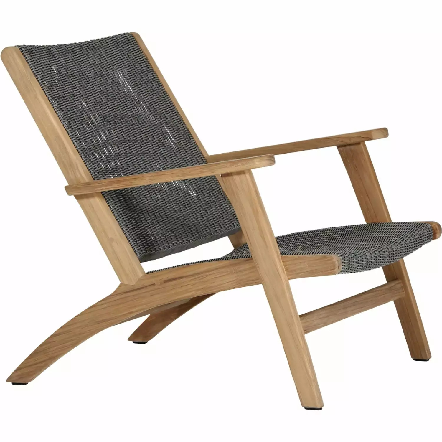 Brafab Kira Loungestoel, Teak / Grijs Kunstmatige Rotan