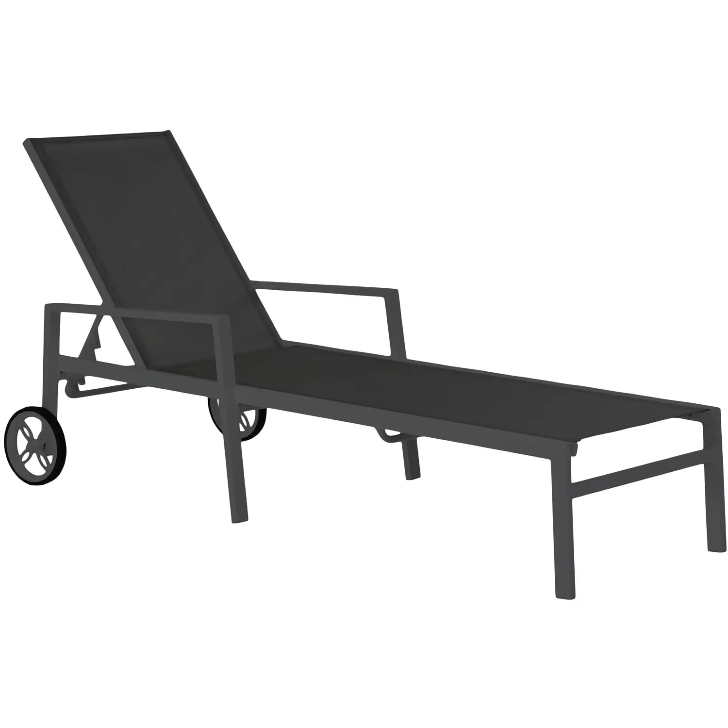 Brafab Leone Ligbed Aluminium , Matzwart / Grijs