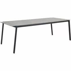 Brafab Lyra Eettafel 100x220x73 Cm, Zwart/Zand