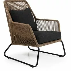 Brafab Midway Armchair With Pad, Nature