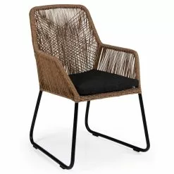 Brafab Midway Dining Chair With Pad, Nature