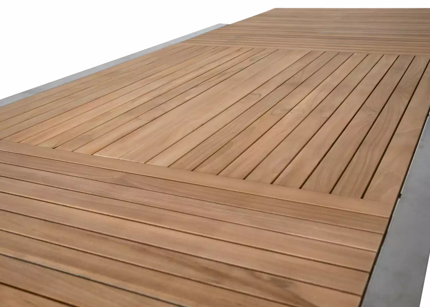 Brafab Naos Eettafel 100x220-320 Cm, Roestvrij Staal/Teak - Afbeelding 5