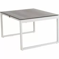 Brafab Talance Coffee Table 74x60cm H40, White / Dark Grey