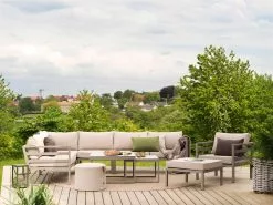 Brafab Weldon Hoekbank 5-zits,, Kaki/Zand