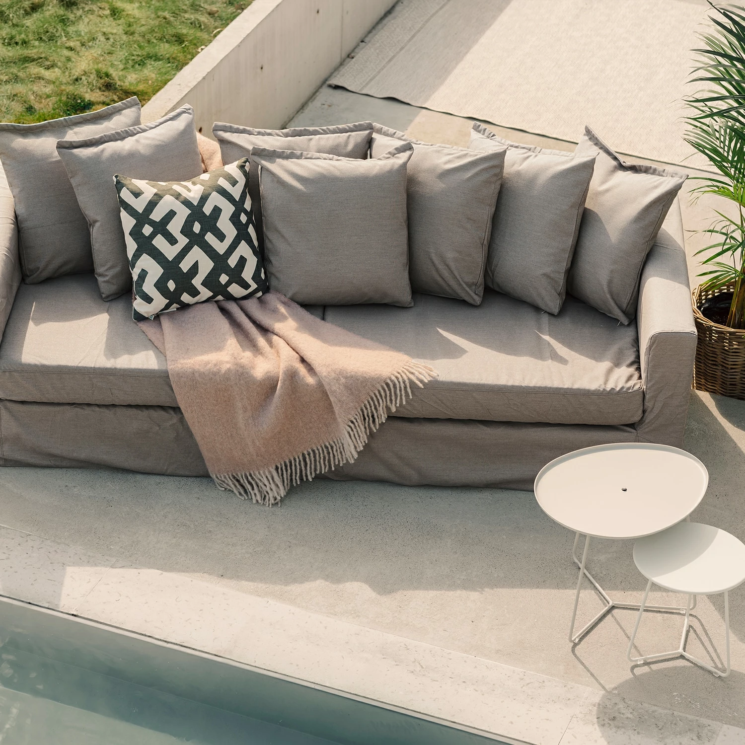 Decotique Le Grand Air 3-Zitsbank Voor Buiten Sunbrella, Taupe - Afbeelding 4