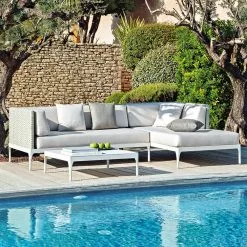 Ethimo Infinity Modulaire Bank / Ligbed Links, Warm White