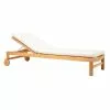 Ethimo Sand Ligbed Met Kussen, Teak / Wit
