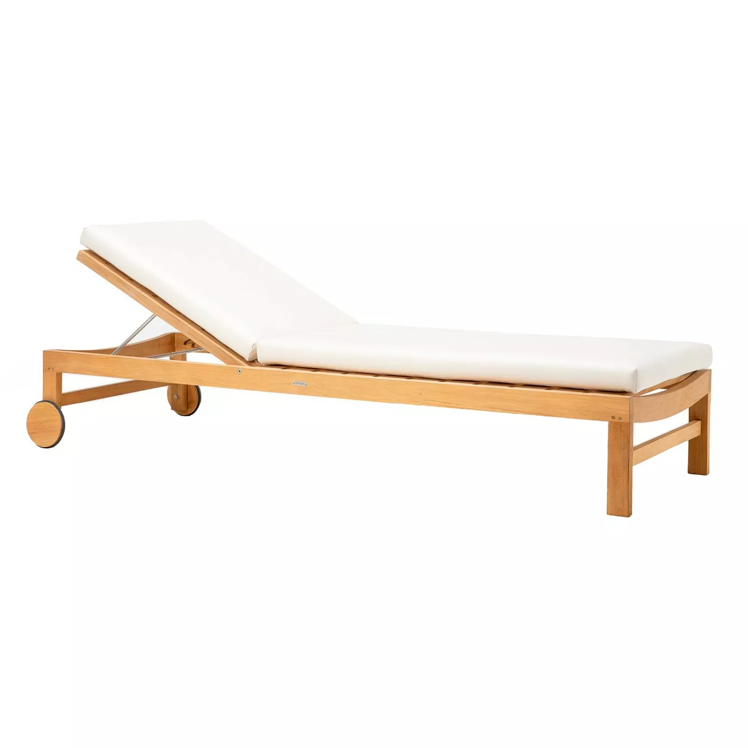 Ethimo Sand Ligbed Met Kussen, Teak / Wit