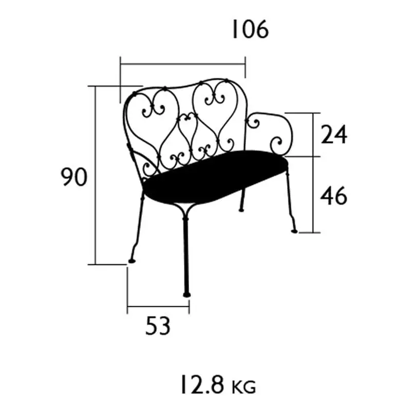 Fermob 1900 Bench, Willow Green - Afbeelding 5