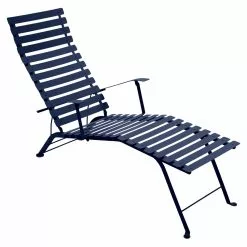 Fermob Bistro Chaise Longue, Deep Blue
