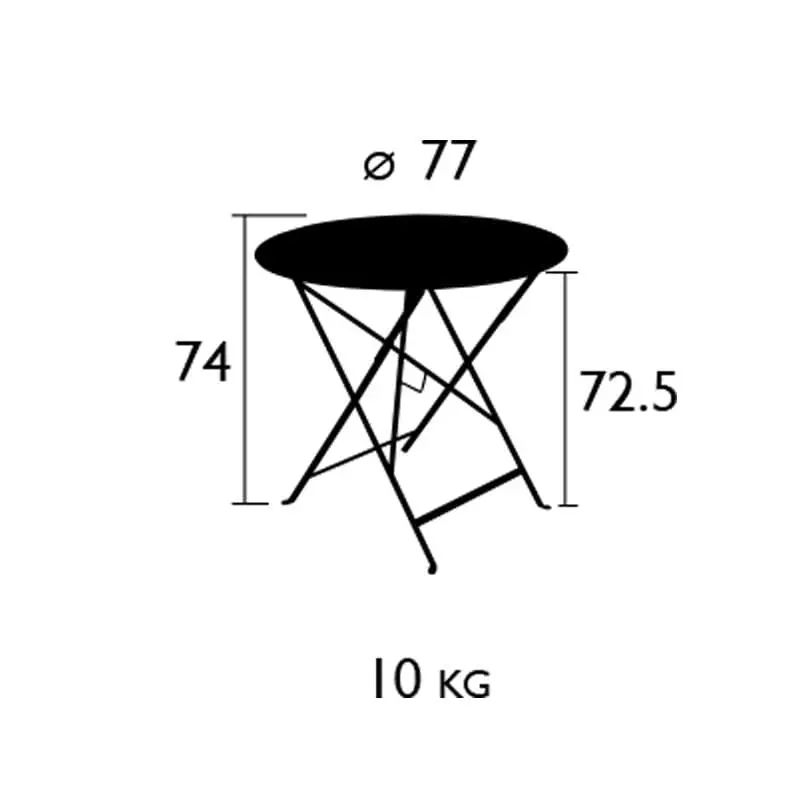 Fermob Floréal Table Ø77 Cm, Rosemary - Afbeelding 4