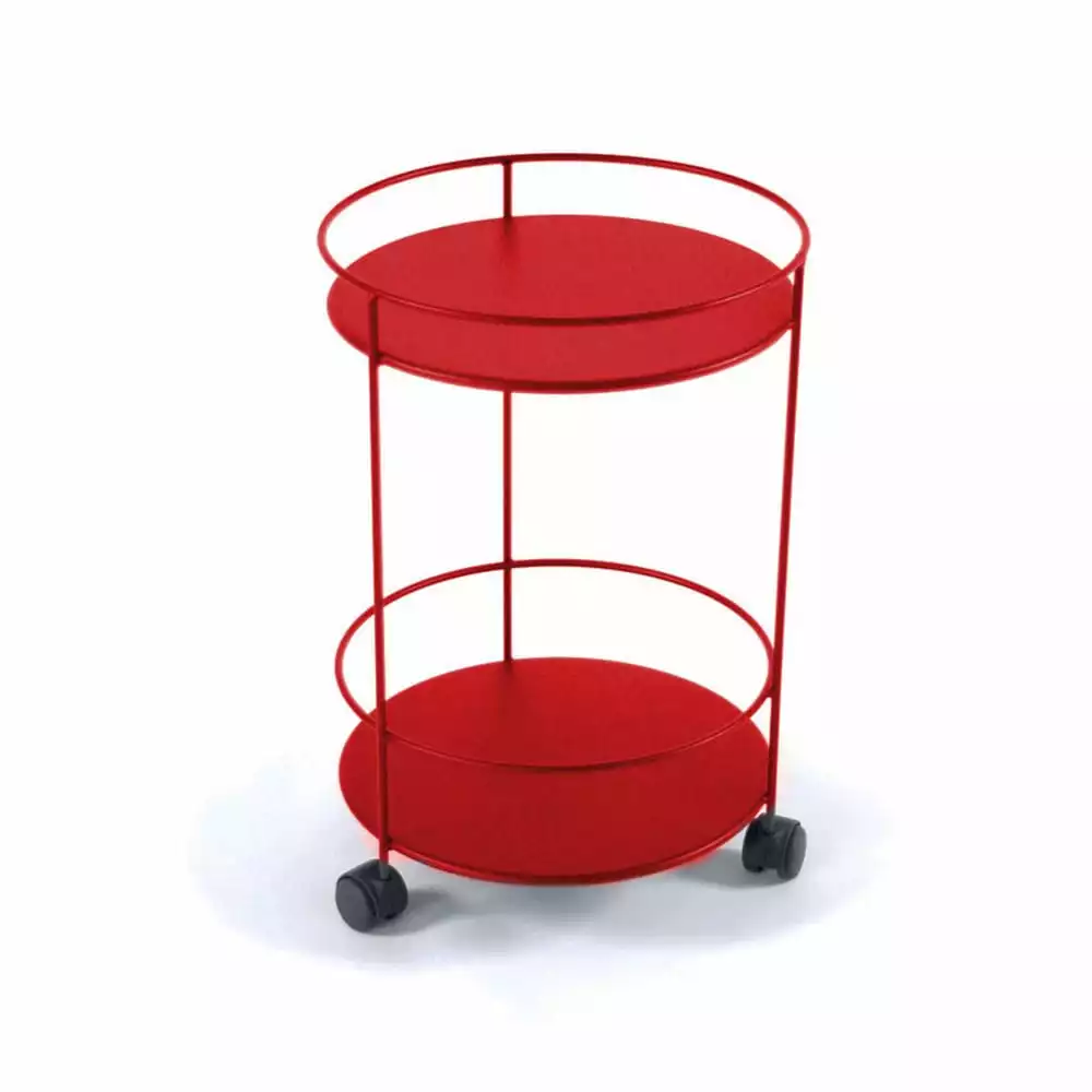 Fermob Small Table Wheels Ø40 Cm, Chili