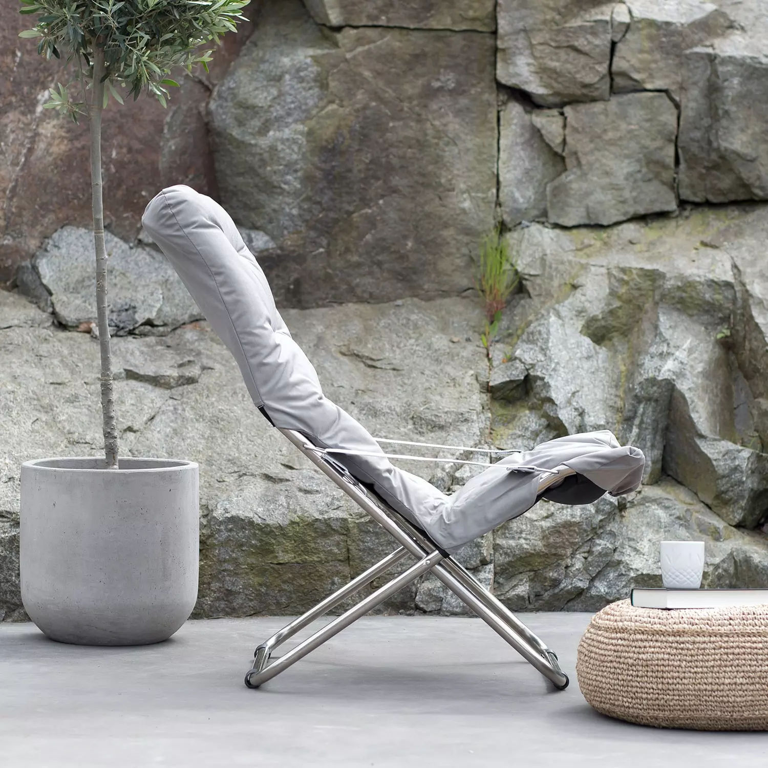 FIAM Fiesta Soft Deck Chair, Grey - Afbeelding 2