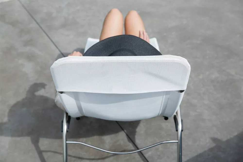 FIAM Samba Deck Chair, White - Afbeelding 4