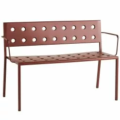 Hay Balcony Bank Met Armleuning, Iron Red