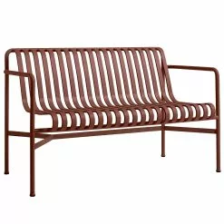Hay Palissade Dining Bench Armrest- Iron Red Bank