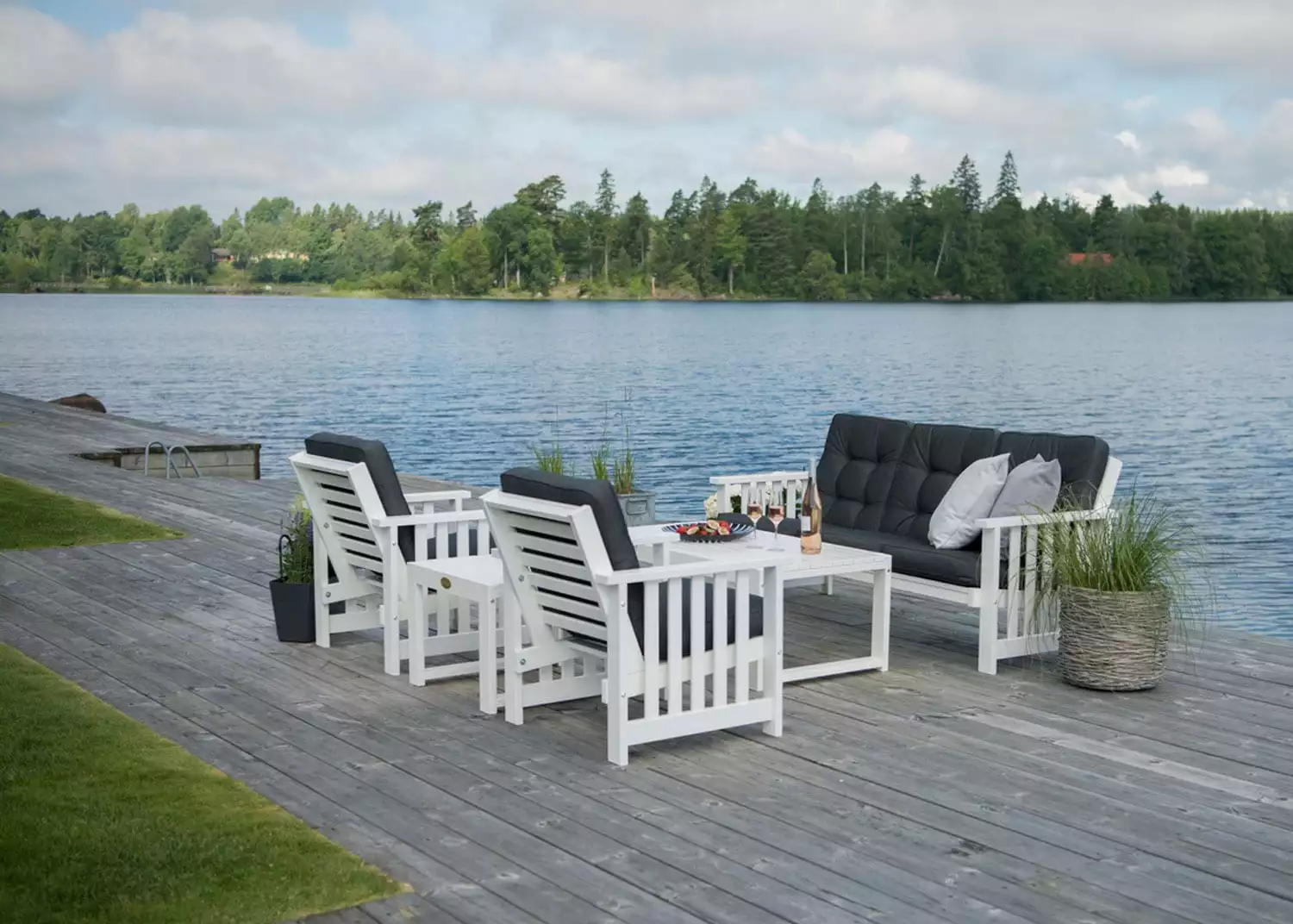 Hillerstorp Gotland Bank 3-zits 182 Cm, Wit - Afbeelding 2