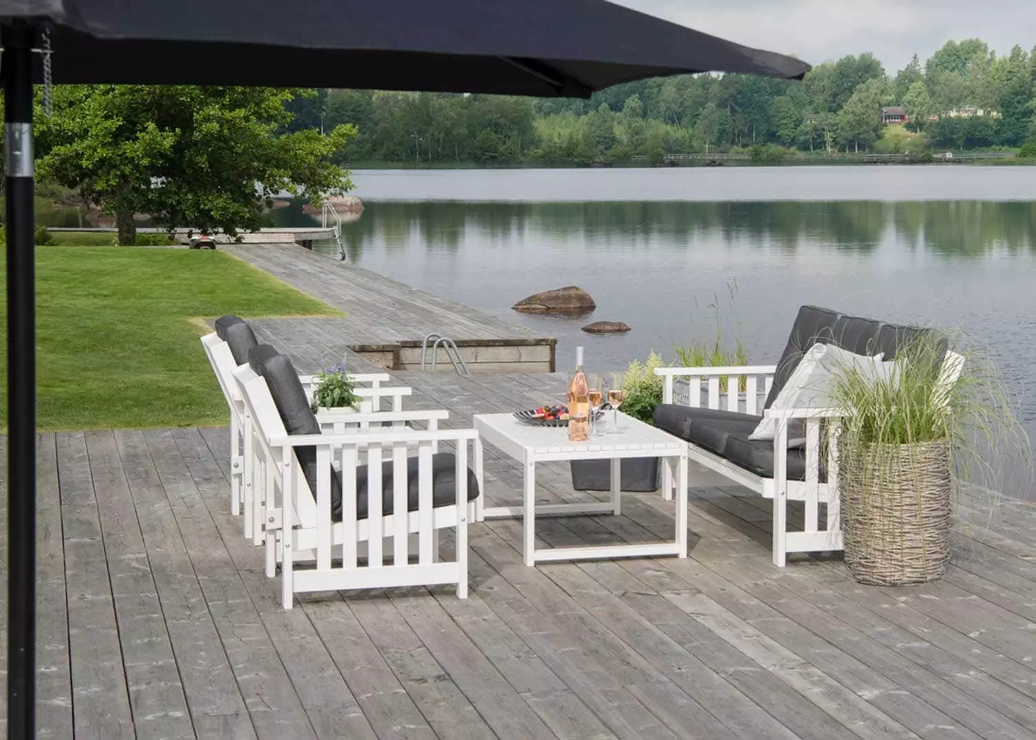 Hillerstorp Gotland Bank 3-zits 182 Cm, Wit - Afbeelding 4