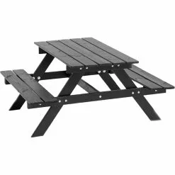Hillerstorp Picnic Mini Picknicktafel 48x90 Cm, Zwart