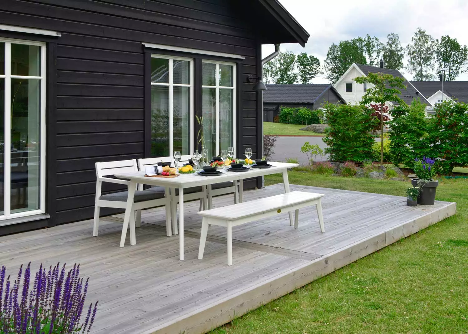 Hillerstorp Stoltö Bank 185 Cm, Wit - Afbeelding 2