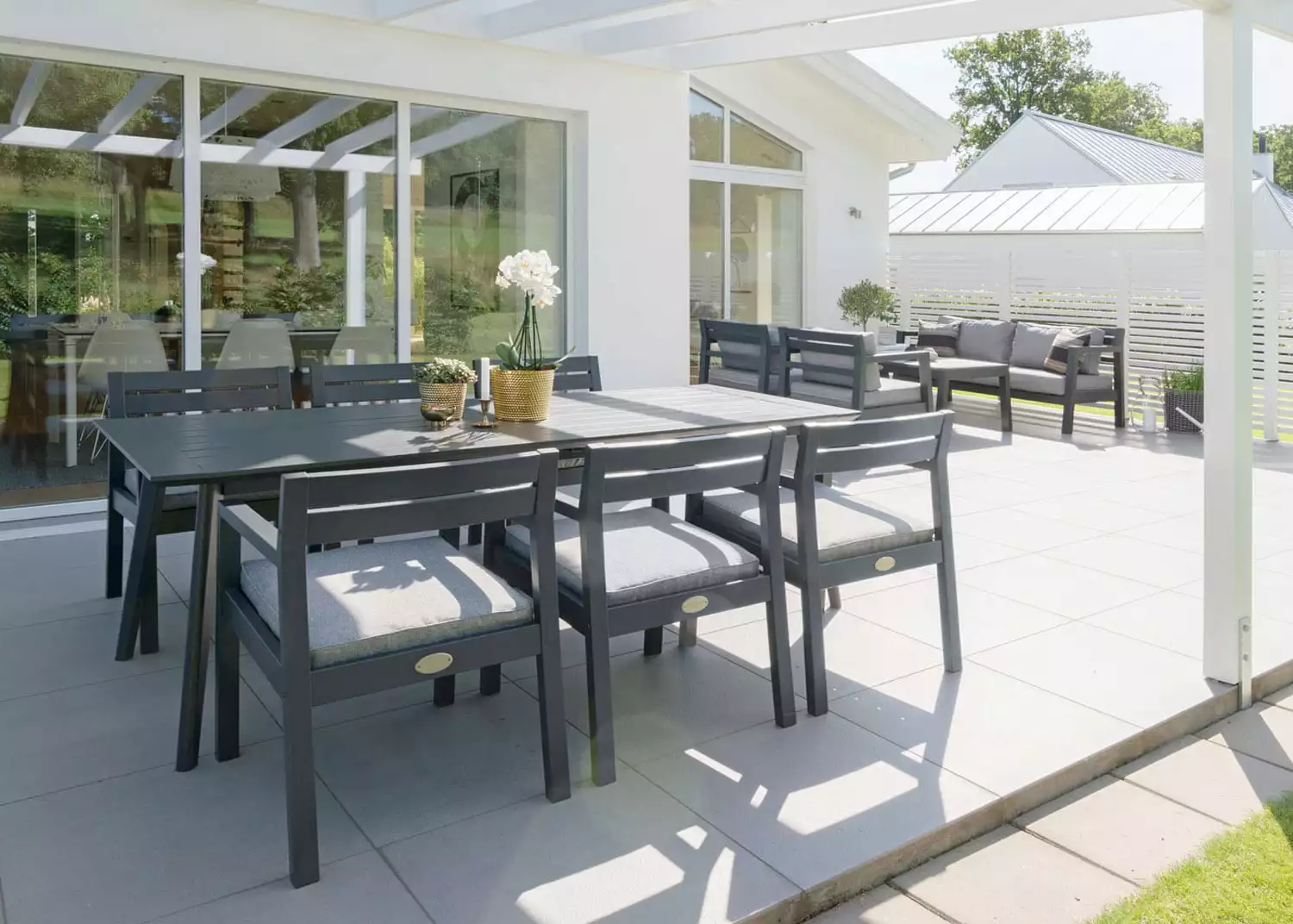 Hillerstorp Stoltö Eettafel 90x220x72 Cm, Orkaangrijs - Afbeelding 2