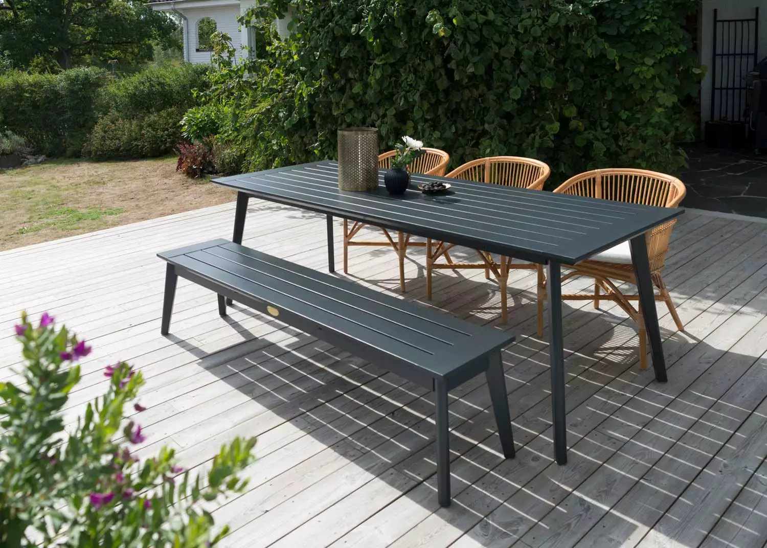 Hillerstorp Stoltö Eettafel 90x220x72 Cm, Orkaangrijs - Afbeelding 6