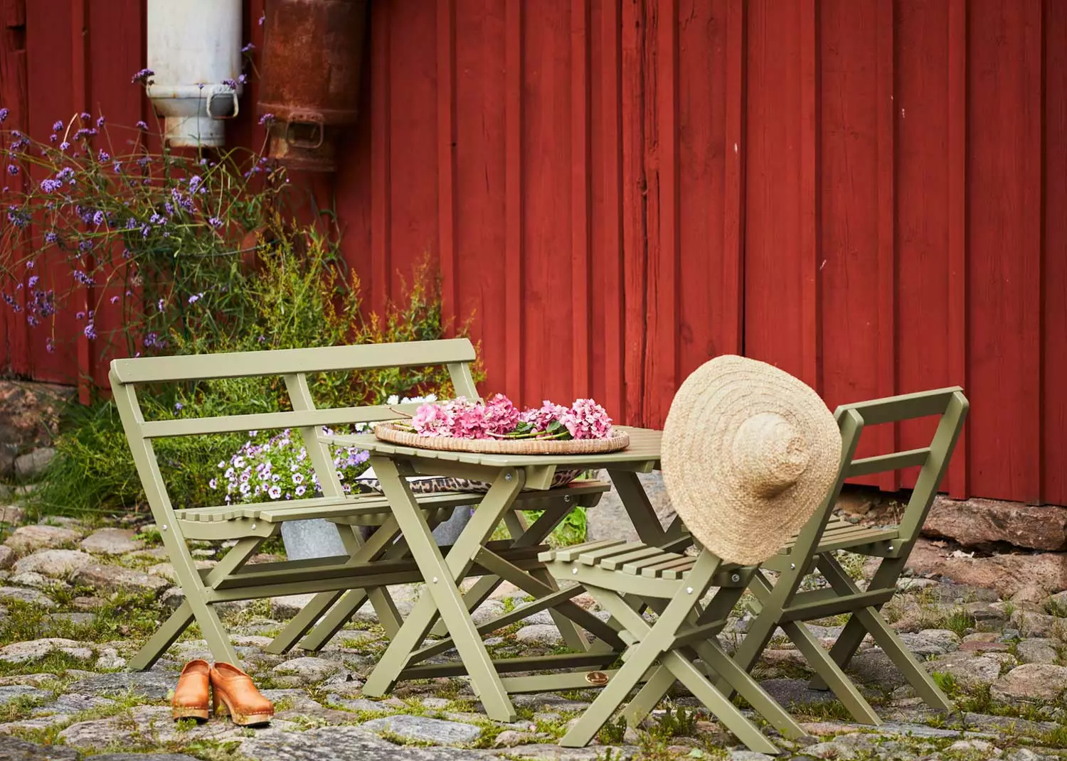 Hillerstorp Torpet Tafel 109x67 Cm, Antiekgroen - Afbeelding 2