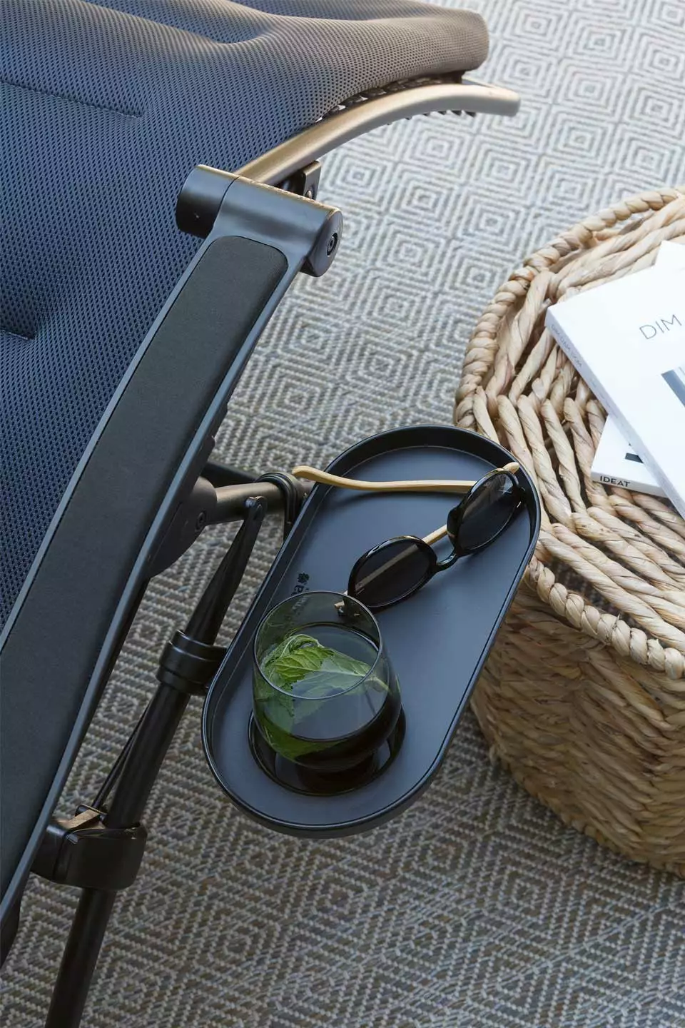 Lafuma Bekerhouder Ligstoel, Antraciet - Afbeelding 2